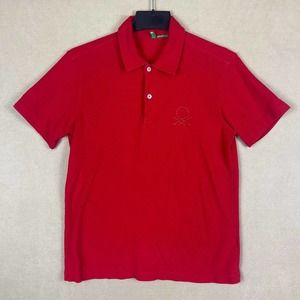 United Colors of Benetton Polo Shirt Mens‎ S Red Classic Fit